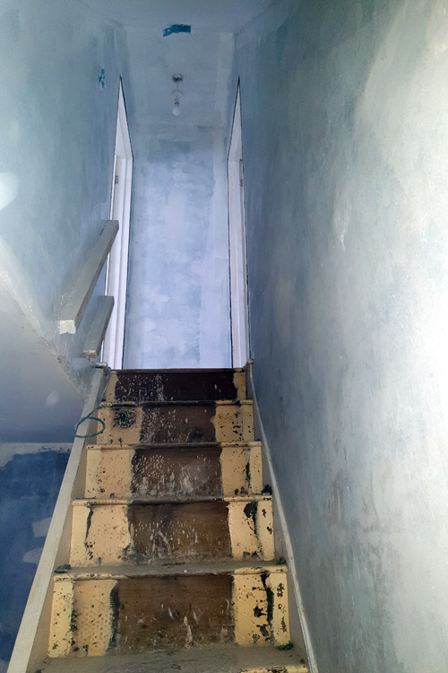 Stair to loft before