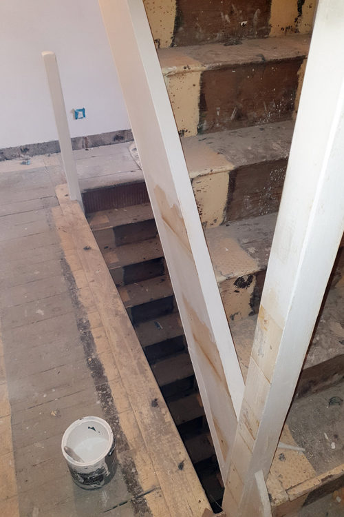 Staircase before